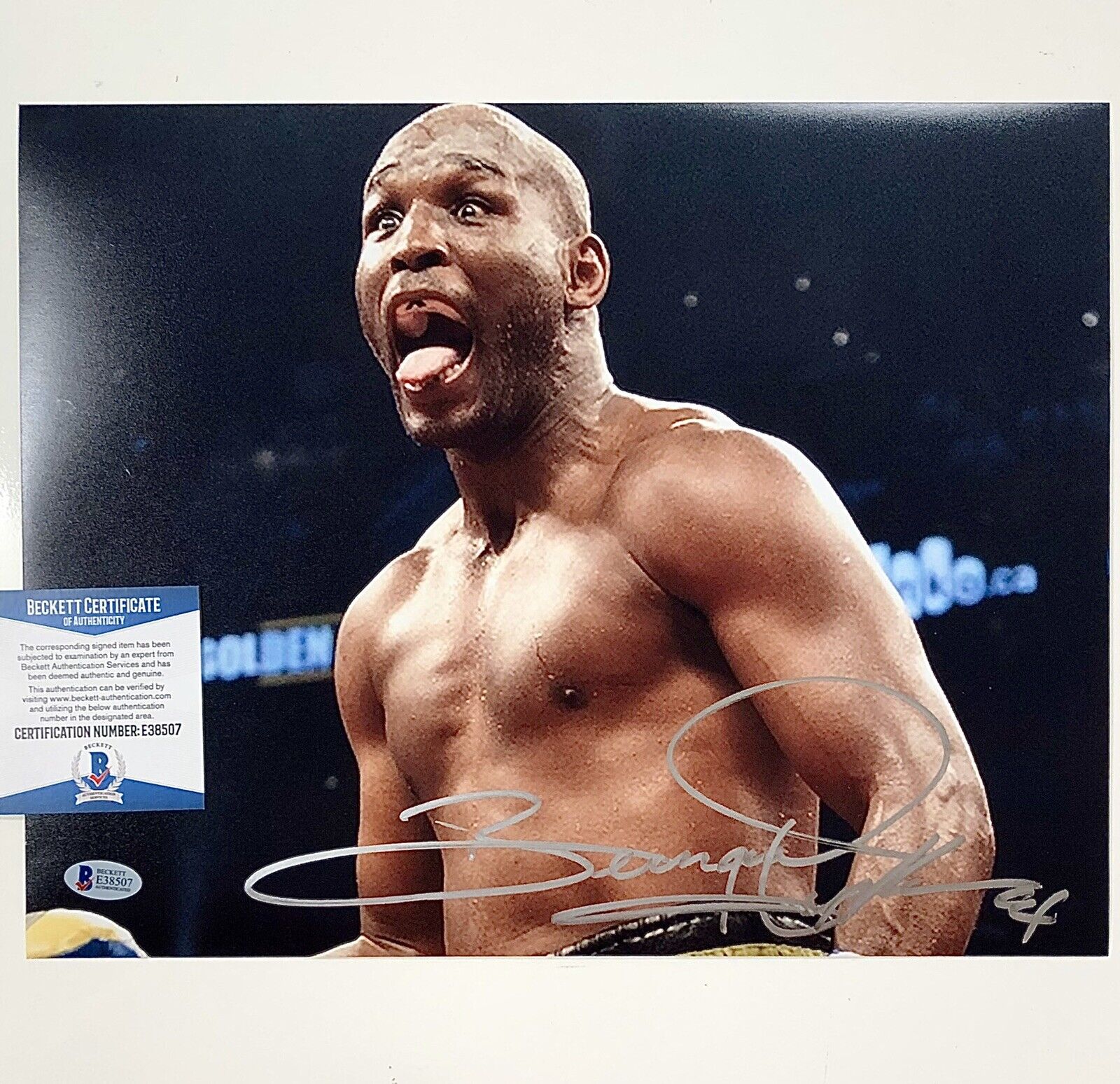 BERNARD HOPKINS full name autograph Signed 11x14 Photo Poster painting ~ Beckett BAS COA