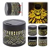 Solar Powered Deck Step Stair Lights Mandalas Theme Waterproof Fence Light Decorative Mandalas Lights for Garden Post Patio Backyard Yard Decor