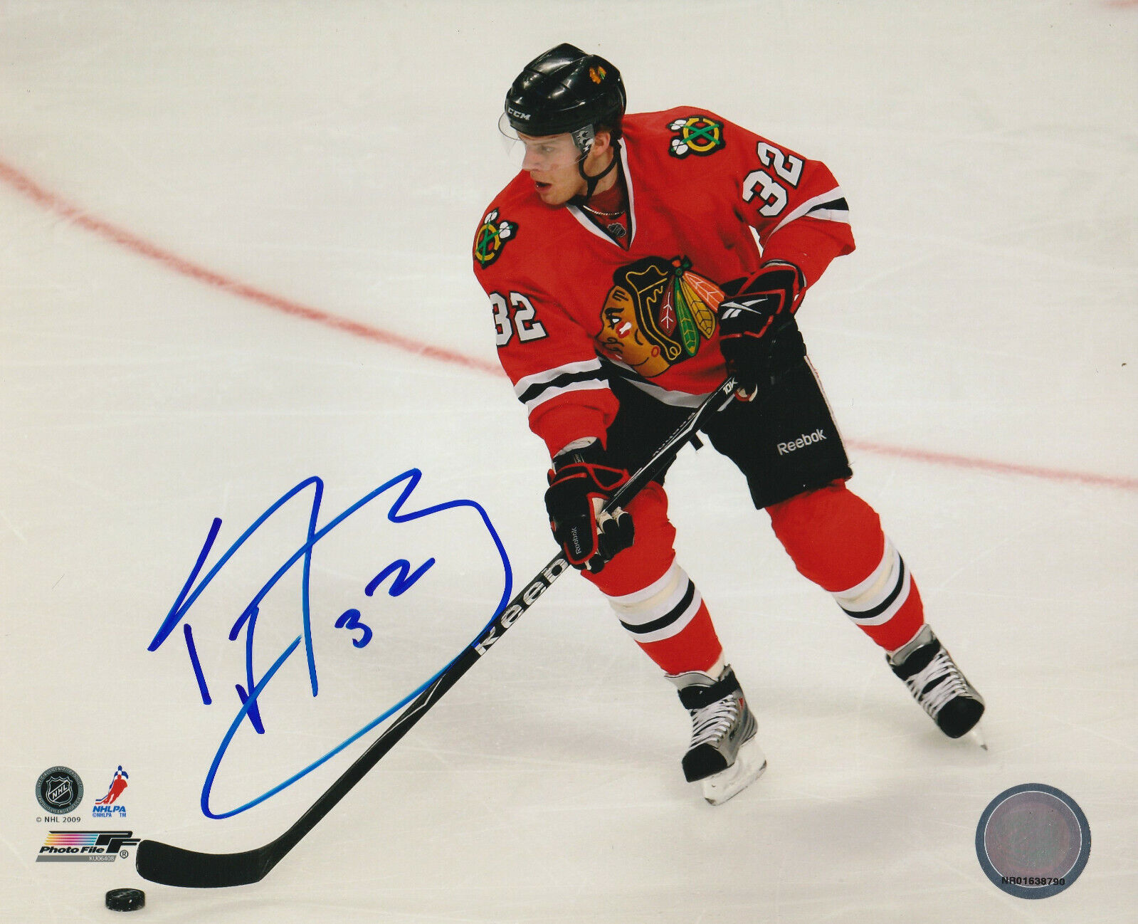 KRIS VERSTEEG SIGNED CHICAGO BLACKHAWKS 8x10 Photo Poster painting #3 Autograph