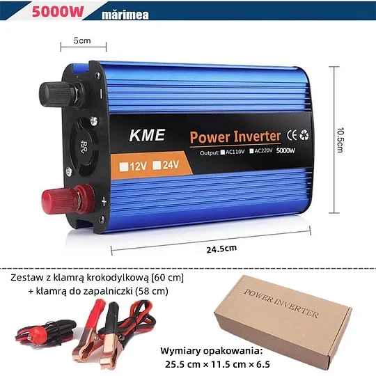 T-🔥KME 10000W Inteligentny falownik samochodowy o dużej mocy