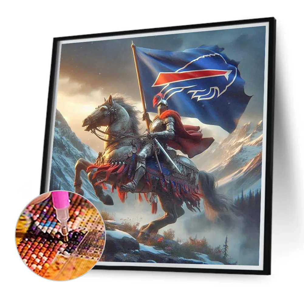 Diamond Painting - Full Round Drill - Buffalo Bills(Canvas|40*40cm)
