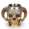  3D Skull Mug, Stainless Steel Coffee Cup Tea Water Drinking Cup Skeleton Beer Wine Cup for Halloween Christmas Birthday