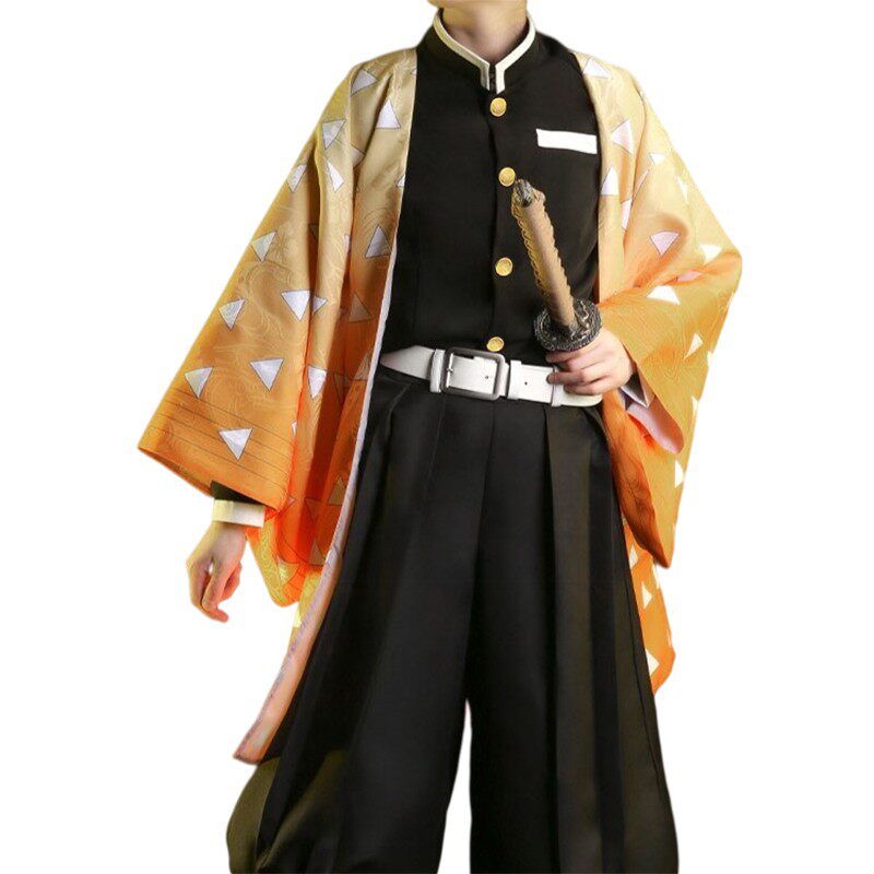Thunder Hashira​ Zenitsu Agatsuma​ Cosplay Costume Outfit
