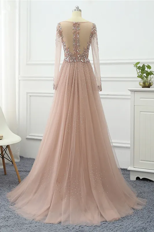 Xyla | Straps Teal V-Neck Ruched Long Prom Dress main image 1