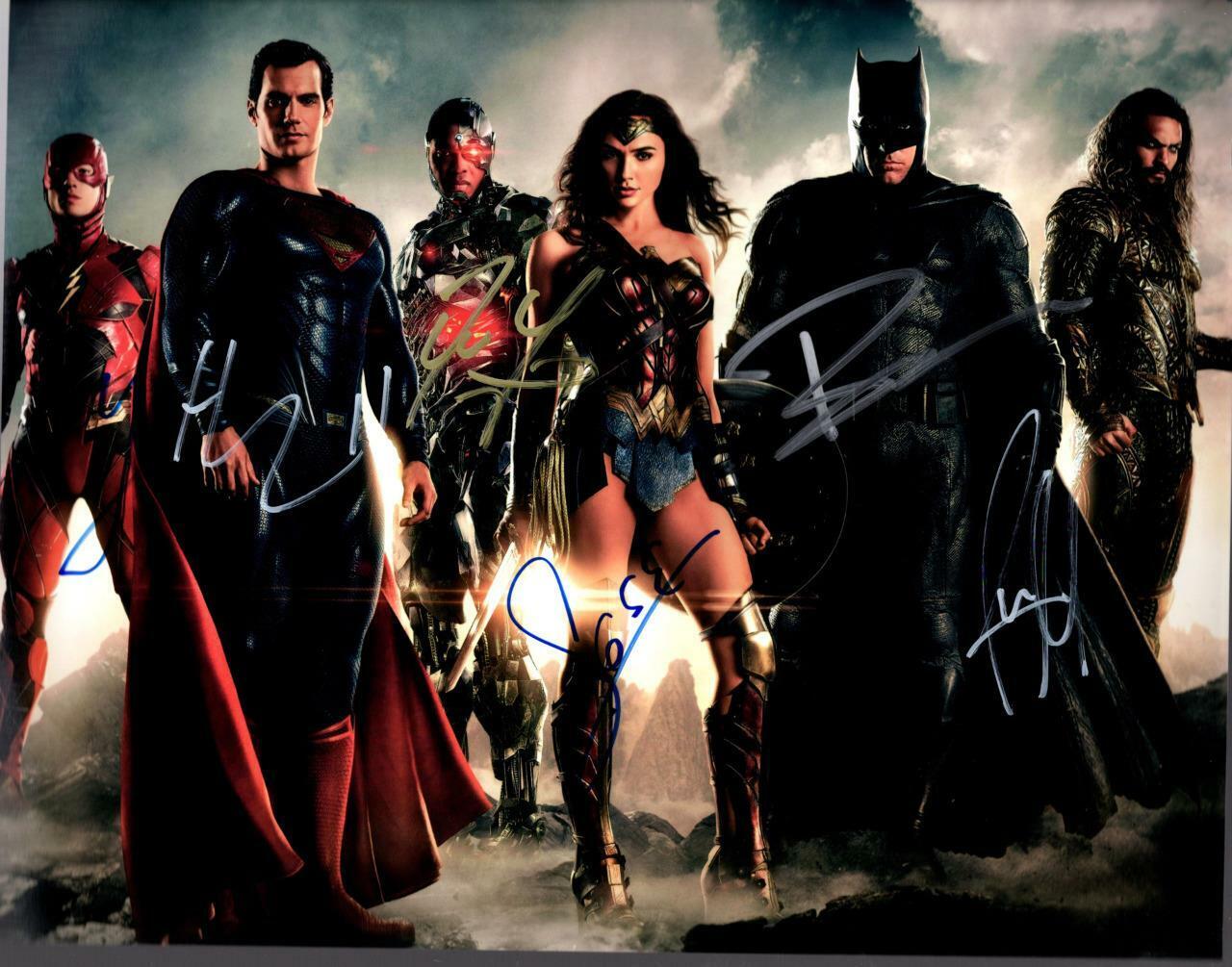 Ben Affleck Gal Gadot Cavill + 3 signed 11x14 Photo Poster painting with COA autographed Picture