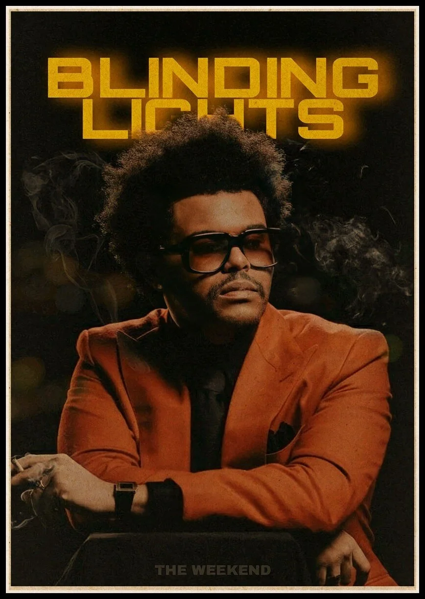 Athvotar Rapper Posters Hip Hop The Weeknd Wiken Potted Brother Quality Vintage Kraft Paper Painting Poster Living Room Wall Decor 703-1