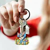 (US Only)PET Double Sided Special Shaped Easter Alphabet DIY Diamond Painting Keychain