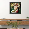 Christmas Flower Socks - Crystal Rhinestone Diamond Painting