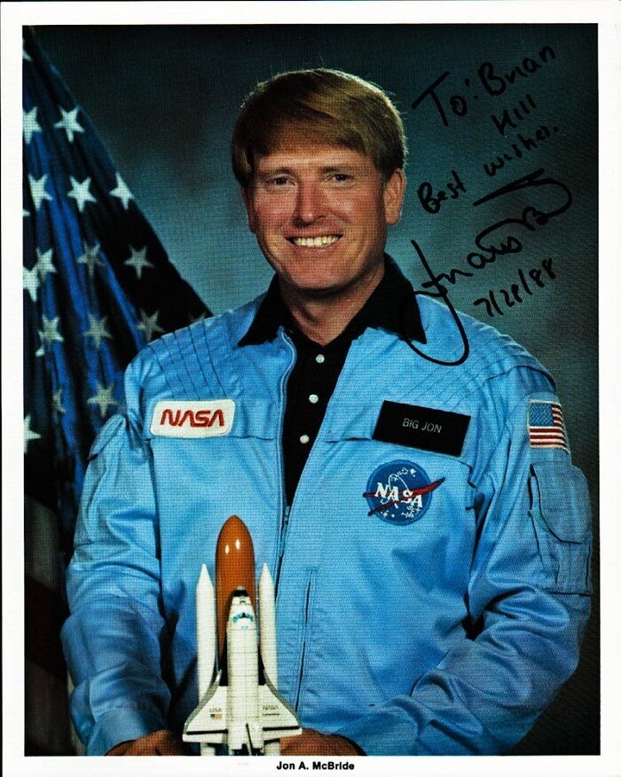 Astronaut JON A. McBRIDE Signed Photo Poster painting