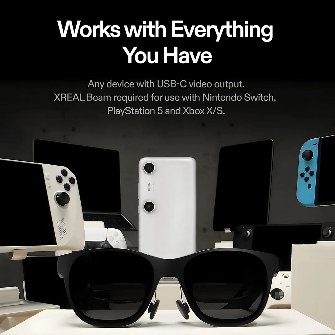 Ochelarii AR F0 XREAL Air 2 Pro | FOV 46&deg;, afișaj HD de 130&rdquo; la 120Hz, culori reale, sunet cinematografic și confort pe tot parcursul zilei. Compatibili cu iPhone 16/15, Steam Deck, ROG, Mac, PC, Android și iOS.