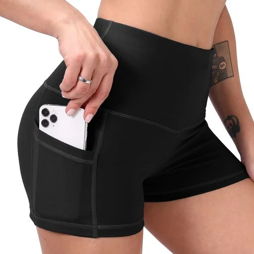 SVOKOR Sport Shorts Women High Waist Fitness Short Pants With Pockets Gym Running Yoga Leggings For Femal Panties