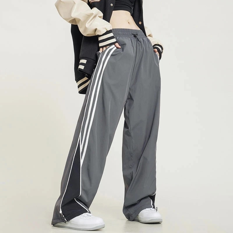 Resellerhostar fall casual outfits women 2025 Y2K Harajuku Striped Sweatpants Women Oversized Bf Loose Joggers Wide Leg Cargo Pants Hip Hop Streetwear Casual Sports Trousers
