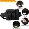 Taktisch Hüfttasche mit Flaschenhalter Militärisch Bauchtasche Wasserdicht Gürteltasche MOLLE Wasserflasche Halter Multifunktional für Damen Herren Wandern Laufen Camping Trekking, Schwarz