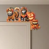(US Local)Halloween Cat Diamond Art Door Right Angle Sign for Indoor Outdoor Wall