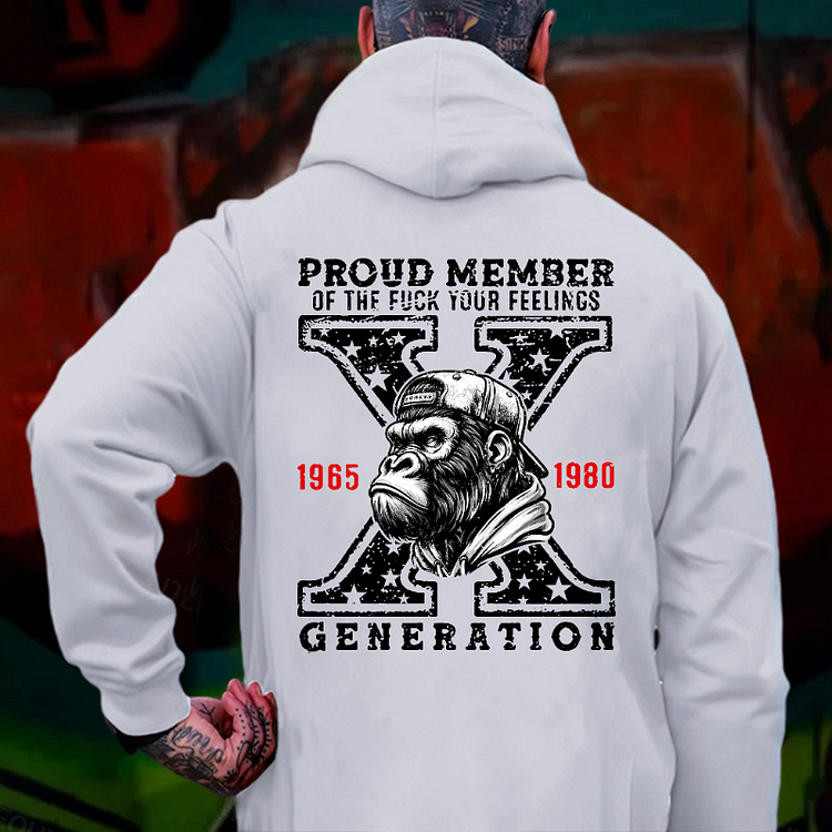 Gen X Monkey Custom EST Printing  Hoodie