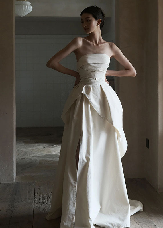 White Strappy Bustier Top Dress main image 1