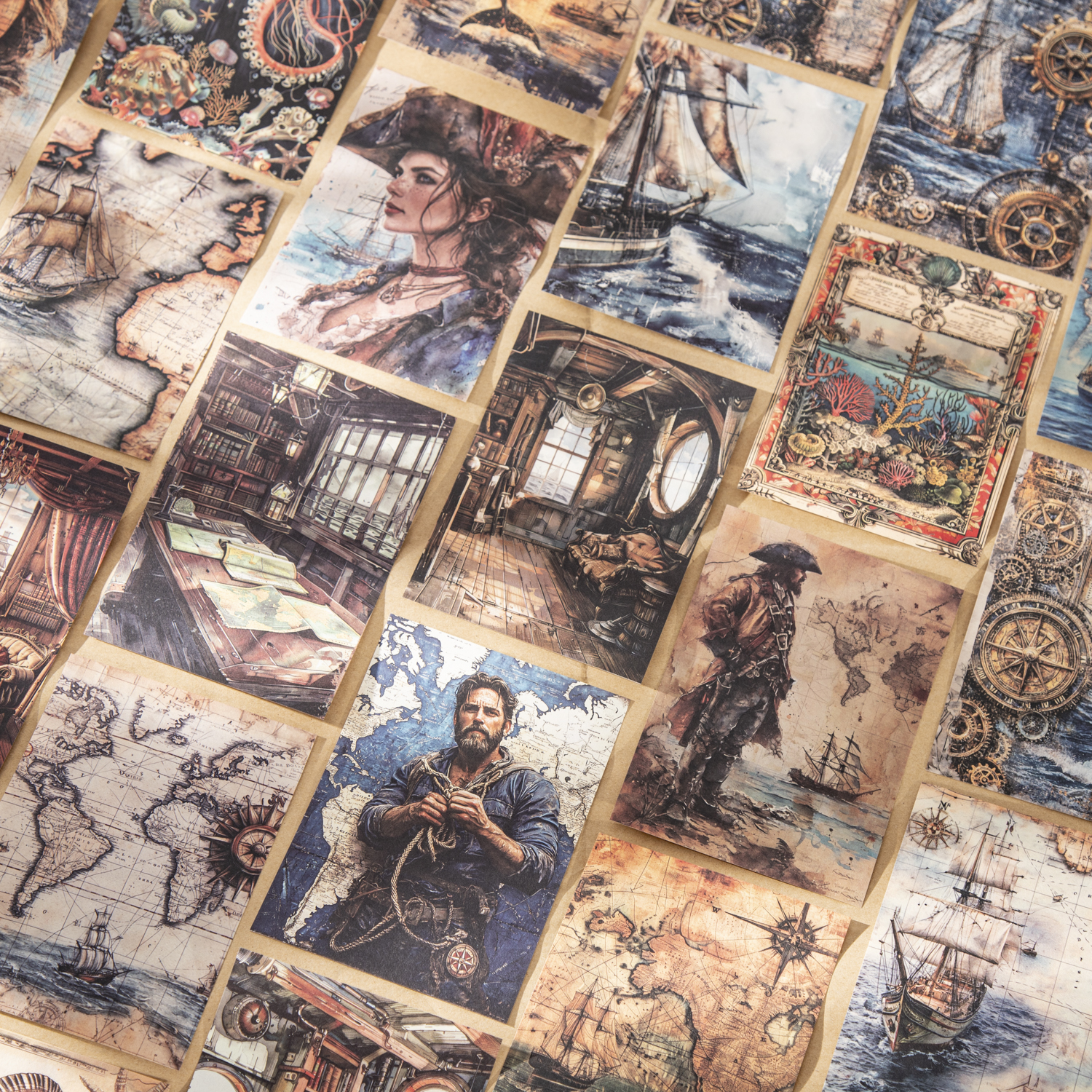 재료 종이 - 해양 연대기 시리즈 빈티지 항해 바다