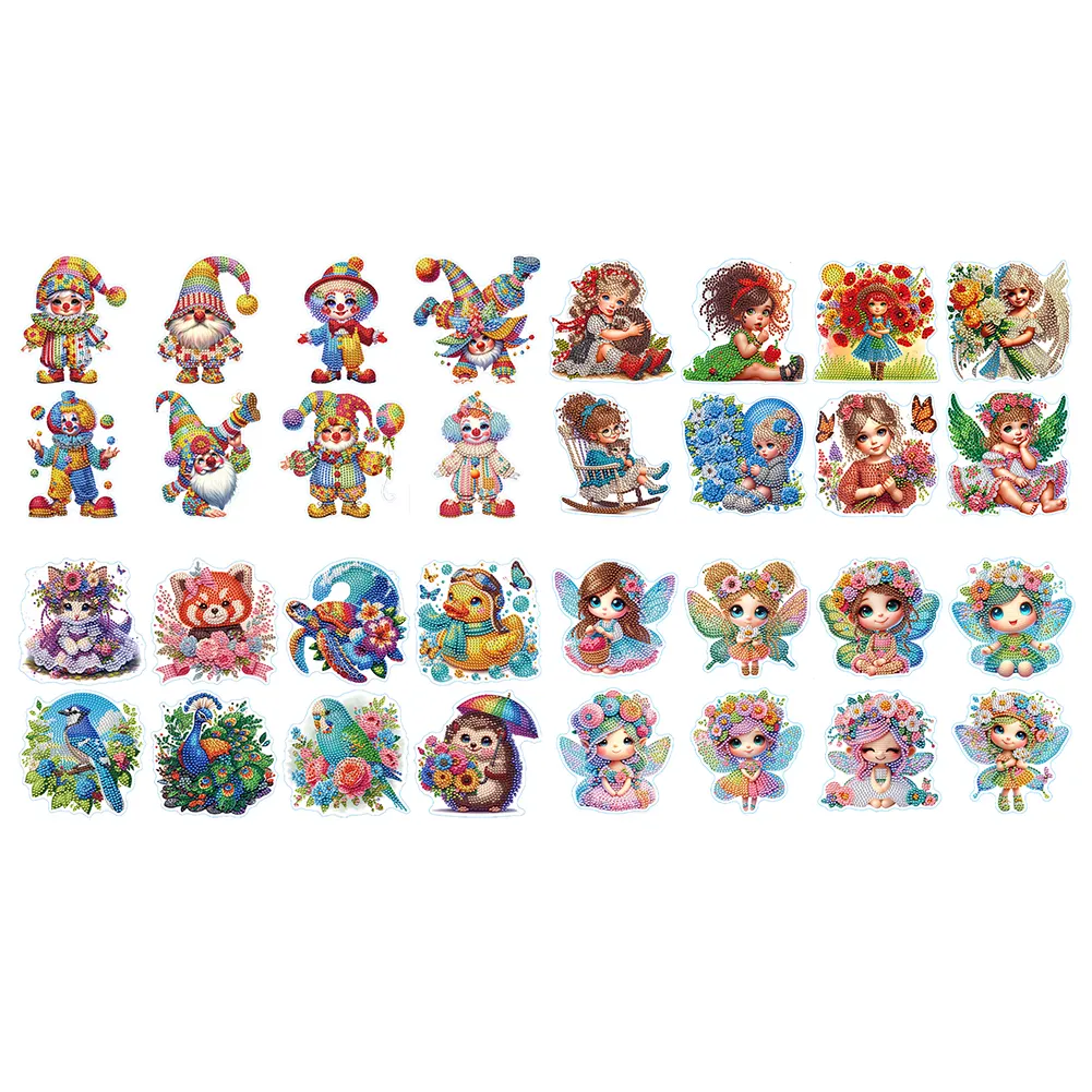 8 Pcs 5D Diamond Painting Sticker Kit Diamond Art Stickers for Adults ...