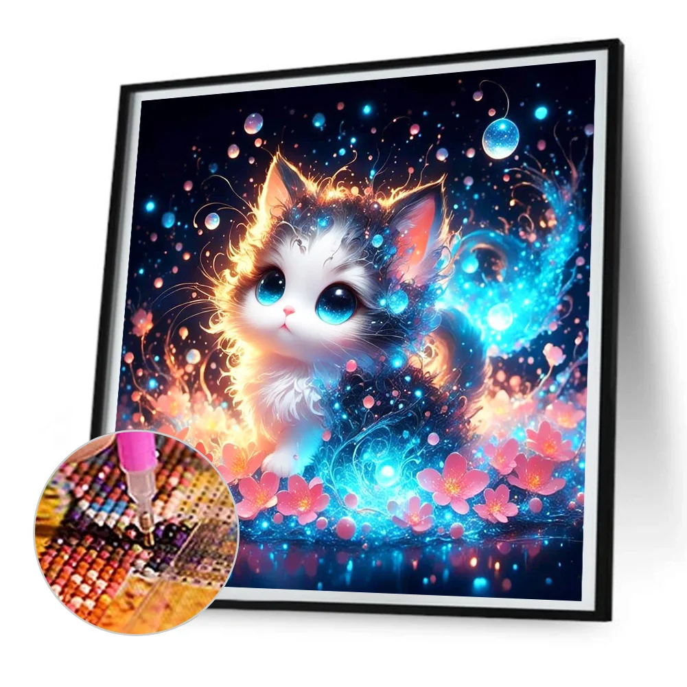 Diamond Painting - Full Round Drill - Cat(Canvas|30*30cm)