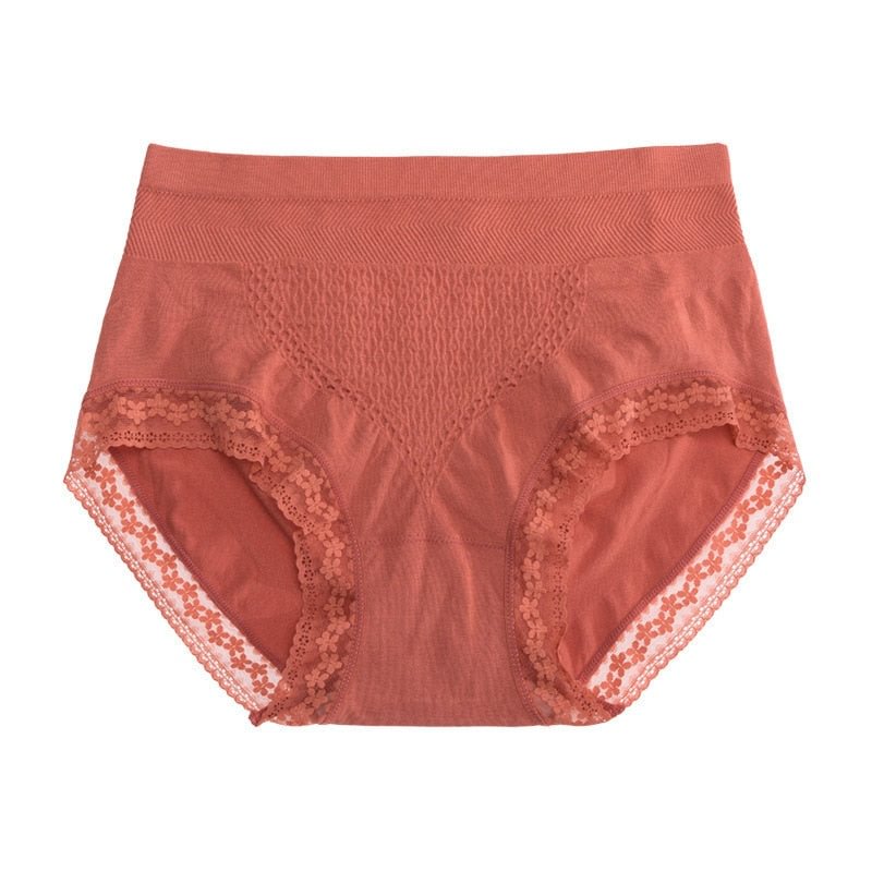Women's Cotton Underwear New Sexy Lace Panties Mid Waist Soft Underpants Seamless Honeycomb Women's Briefs Female Lingerie