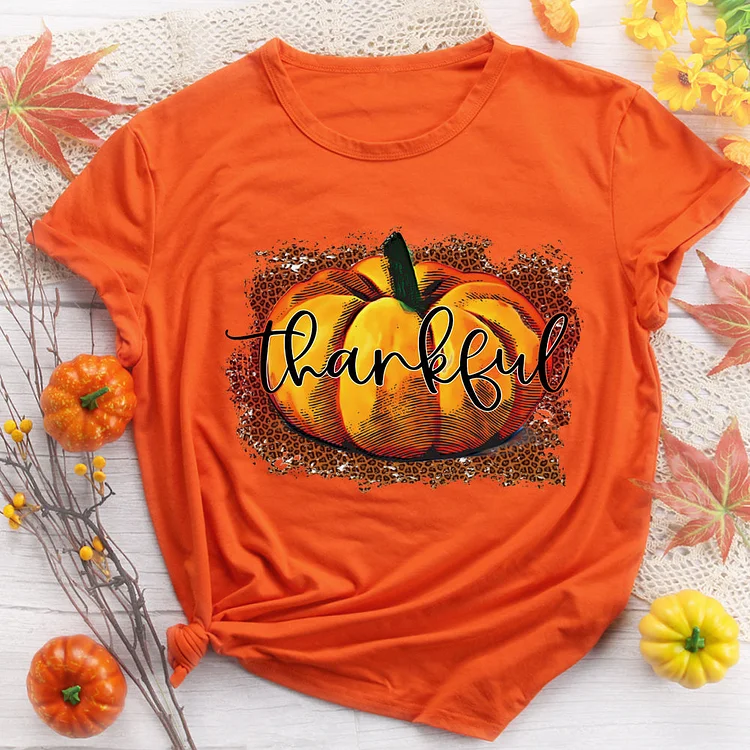 Thankful pumpkin T-shirt Tee -08179