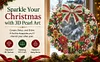 Diamond Painting Christmas Wreath Ornament DIY Kit 9.45x9.45in