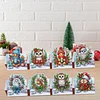 8PCS DIY Diamond Art Greeting Cards Xmas Congratulations Cards & Gifts (Owl)