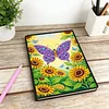Flower Butterfly 5D DIY Diamond Art Painting Notebook Kit 50 Pages A5 Rhinestone Art Painting Notebook Kit for Adults Beginners Holiday Birthday Gift