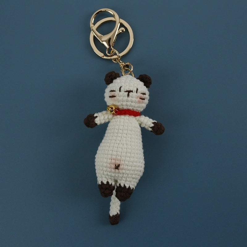 Cute Animal Yarn Knitting Keychain