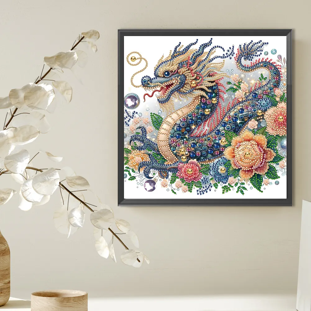 Diamond Painting - Partial Special Shaped Drill - Gorgeous Dragon(Canvas|30*30cm)