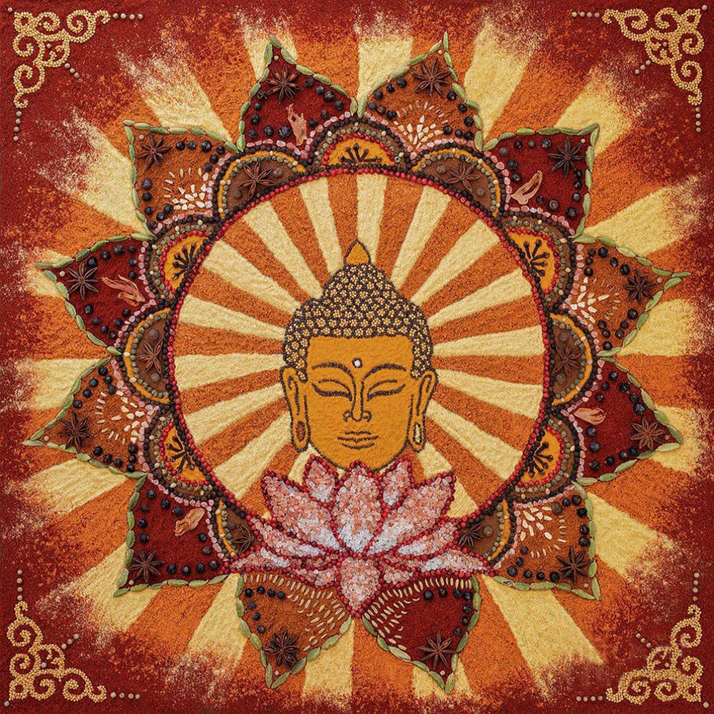 

Buddha Head Lotus - Round Drill Diamond Painting - 30*30CM, 501 Original