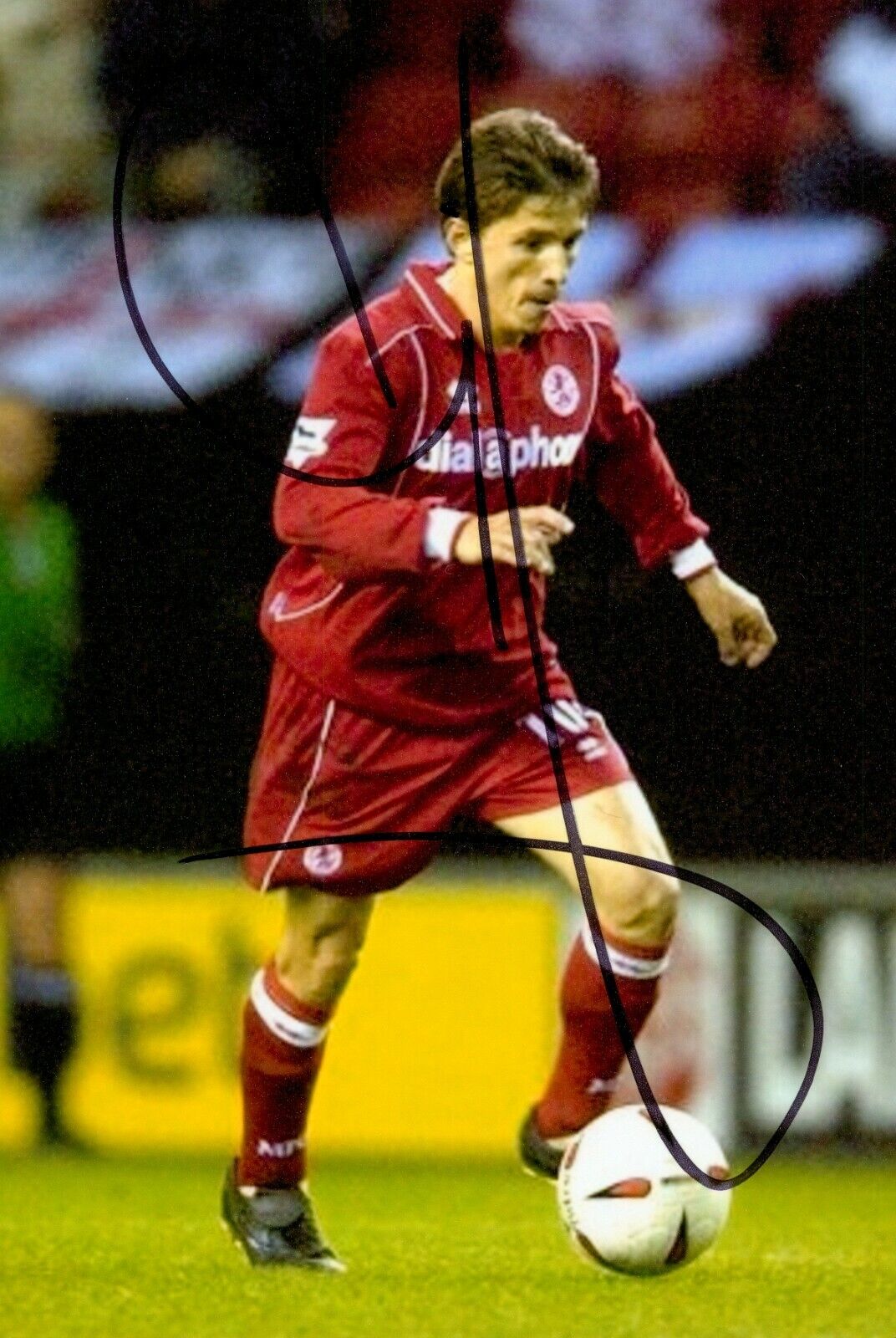 Juninho Signed 6x4 Photo Poster painting Middlesbrough Brazil Atletico Madrid Autograph + COA