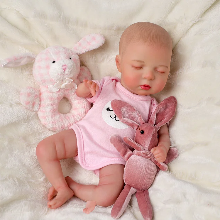 Babeside Lola 12" Reborn Baby Doll Infant Cute Sleeping Girl Pink Sweetie