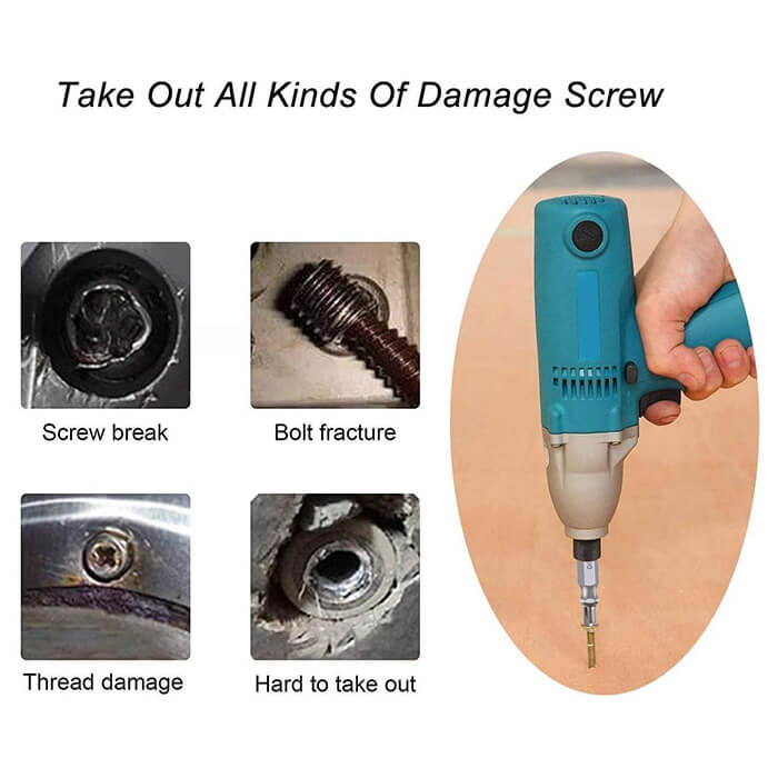 Damaged Screw & Bolt Extractors Remove Rusted Screws with Ease