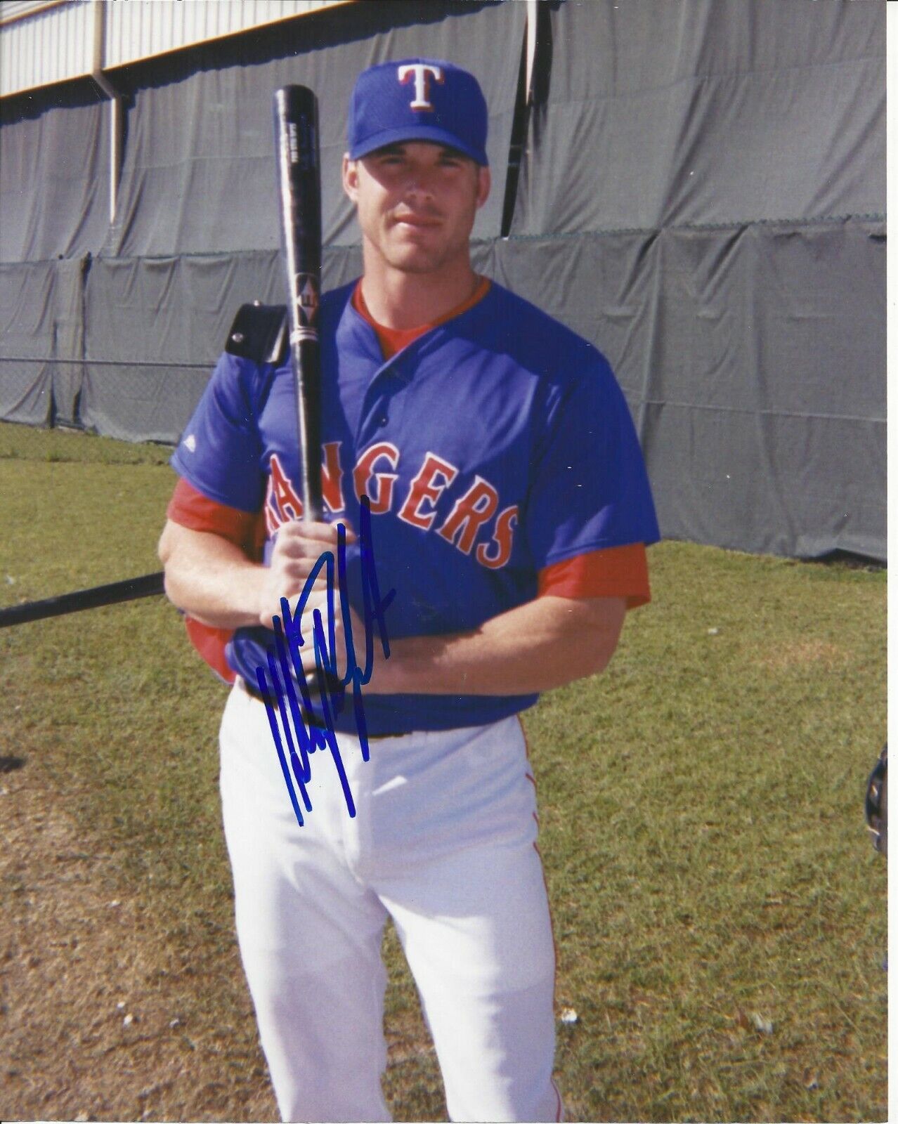 Kelly Dransfeldt Autographed 8x10 Texas Rangers#S726