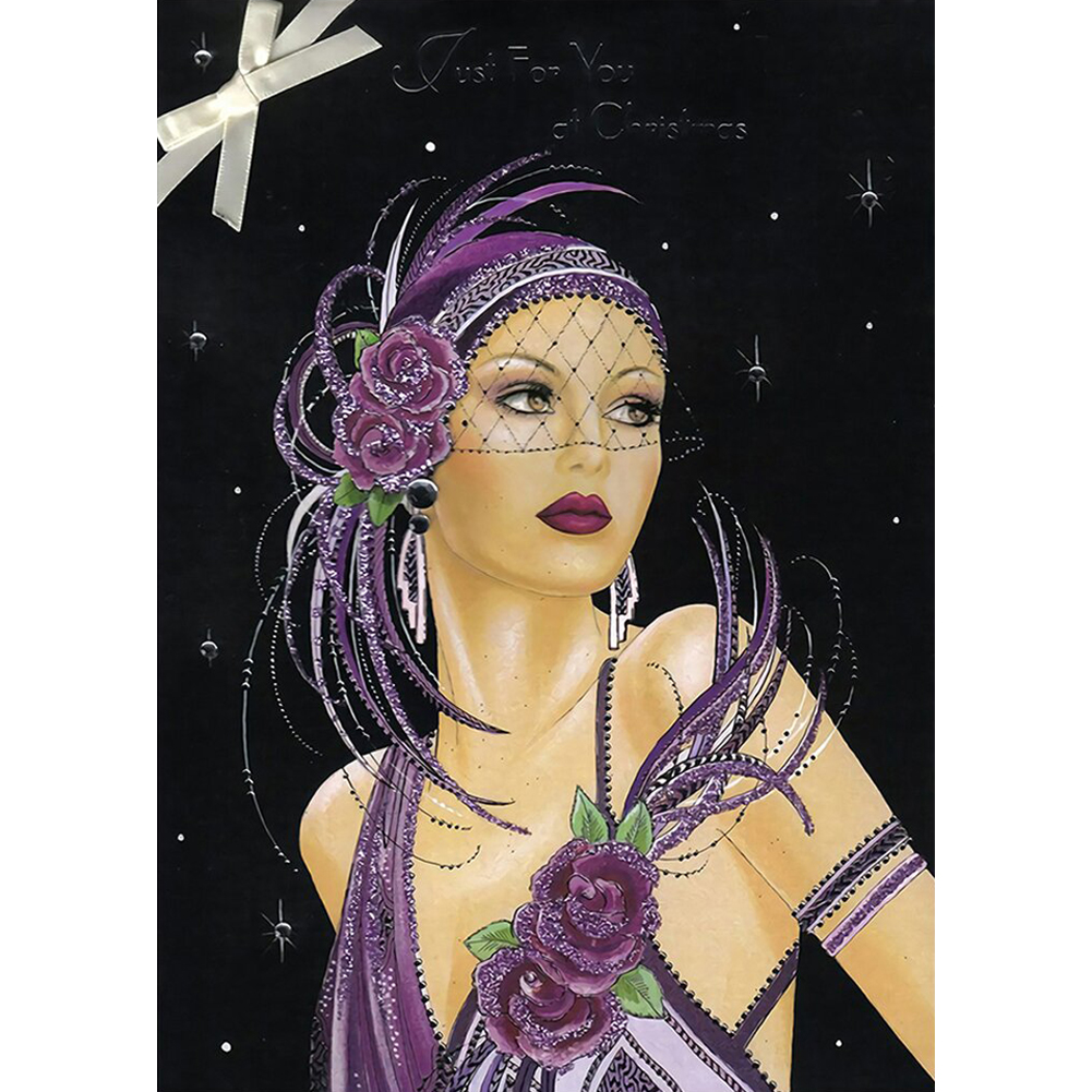 

Elegant Lady - 11CT Stamped Cross Stitch - 60*80CM (Big Size), 501 Original