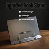 Black reading stand, metal laptop document holder, typing and reading rack