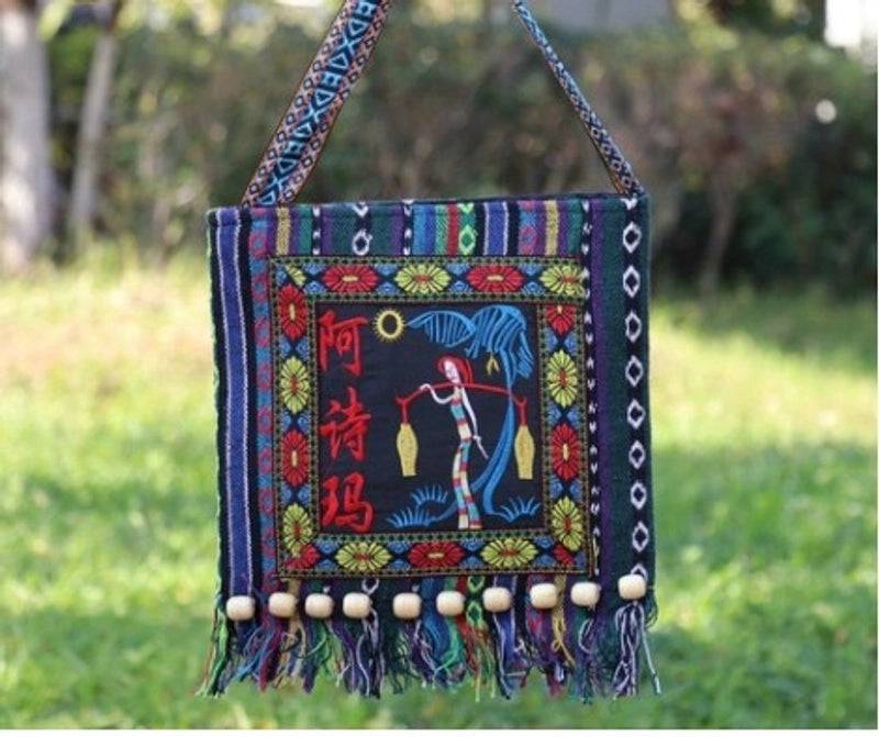 Women’s Medium Spring&summer Canvas Ethnic Style Shoulder Bag