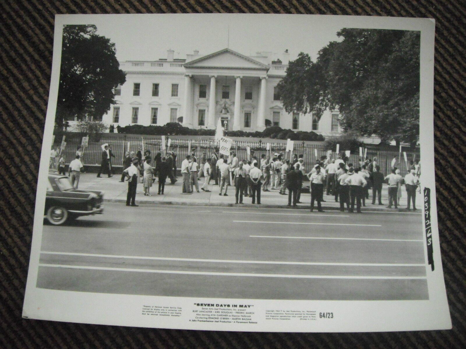 Seven Days in May Lancaster Douglas 64 B&W 8x10 Promo Photo Poster painting Original Lobby Card