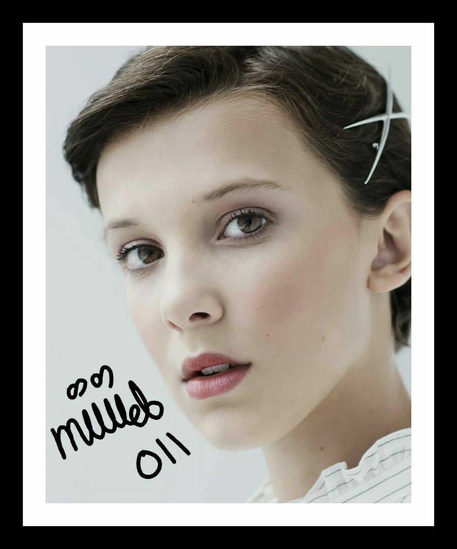 Millie Bobbie Brown Autograph Signed & Framed Photo Poster painting