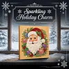 (25x25cm)DIY Pearl Painting Xmas Framed Handmade Pearl Material Art Kit Living Room Decor