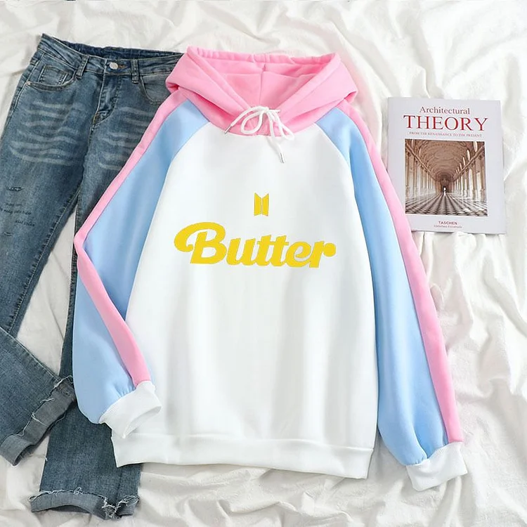 방탄소년단 Butter Casual Colorblock Hoodie