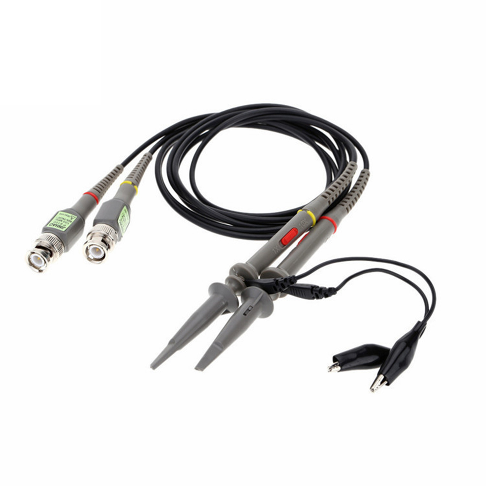 

2pcs P6100 100MHz 1X 10X Scope Clip Test Probes BNC Oscilloscope Probe Kit, 501 Original