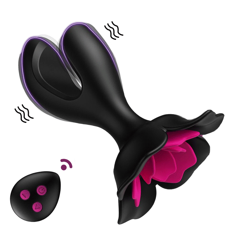 Multi-point Orgasm Wireless Remote Control Rose Anal Vibrator - Rose Toy