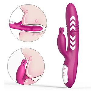 Hopper 9-Frequency Thrusting Waterproof Rabbit Vibrator Adult Sex Toys