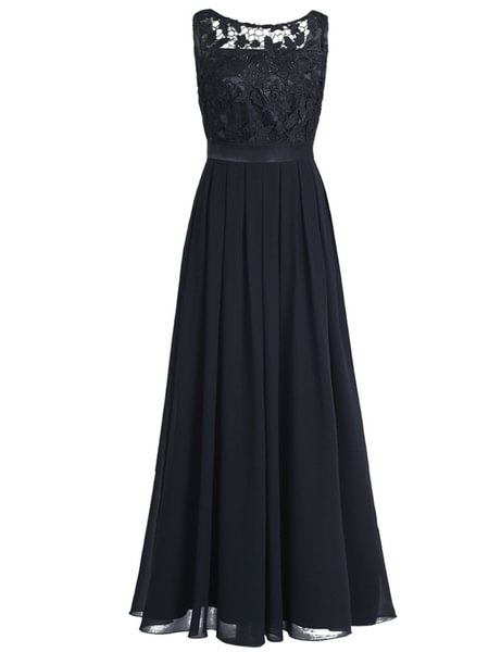 Women Ladies Embroidered Chiffon Bridesmaid Formal Dress Long Evening Prom Gown - Shop Trendy Women's Fashion | TeeYours