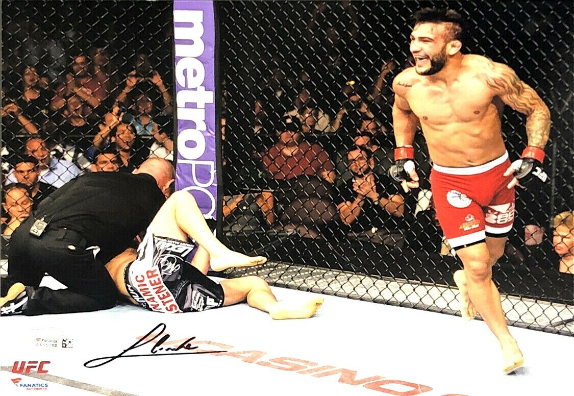 JOHN LINEKER HAND SIGNED AUTOGRAPHED 8X10 UFC MMA Photo Poster painting WITH FANATICS COA 2