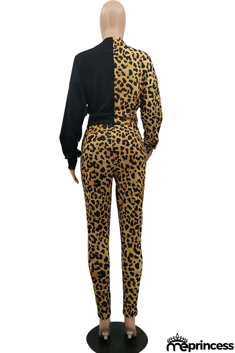 Red Casual Print Bandage Split Joint O Neck Long Sleeve Two Pieces