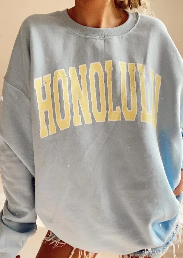 Honolulu Sweatshirt GREY August Lemonade August Lemonade