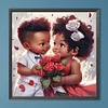 Diamond Painting -DIY Round Drill Black People（40x40cm）